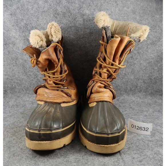 High Cascade Boots Mens 9 Winter Snow Shoes Leather Rubber Lined Lace Up Vintage main image 8